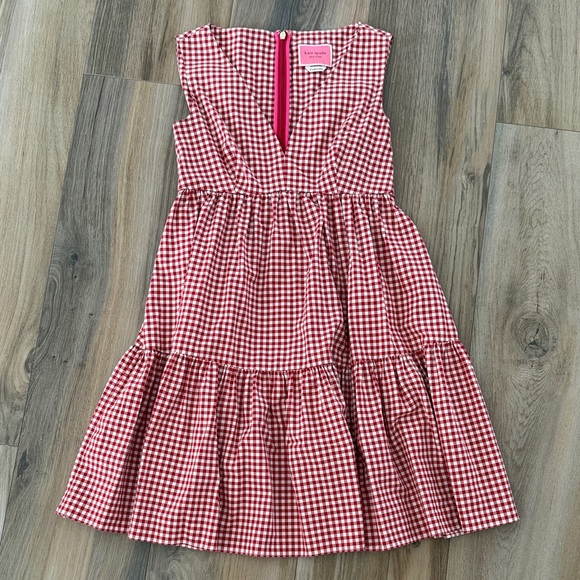 Kate Spade Red Gingham Dress size 0 - Picture 1 of 6